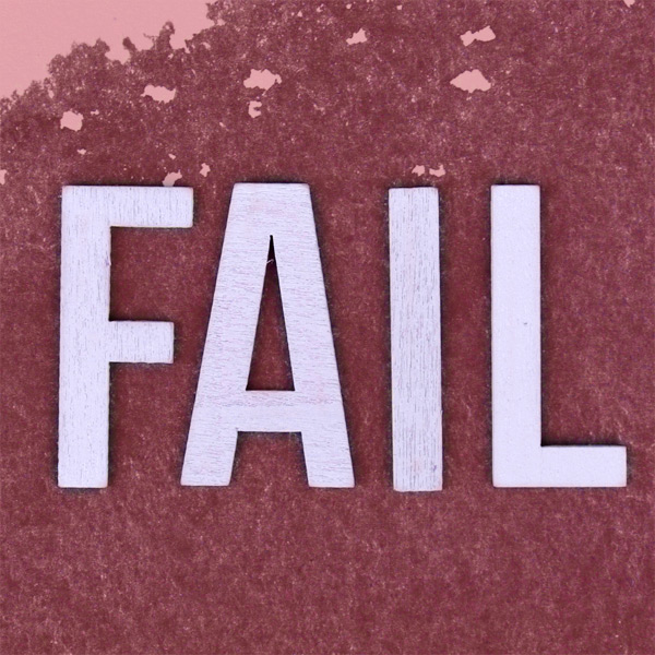 Red fail sign