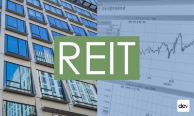 Image showing a building and financial chart about REIT