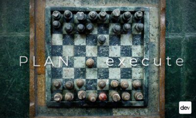 Chessboard with Plan and Execute on it demonstrating strategy