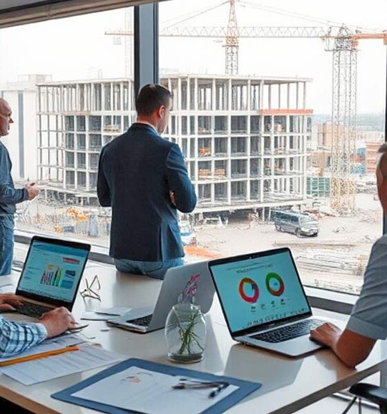 CRE management team overlooking job site