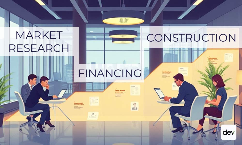 Market Research, Financing, Construction